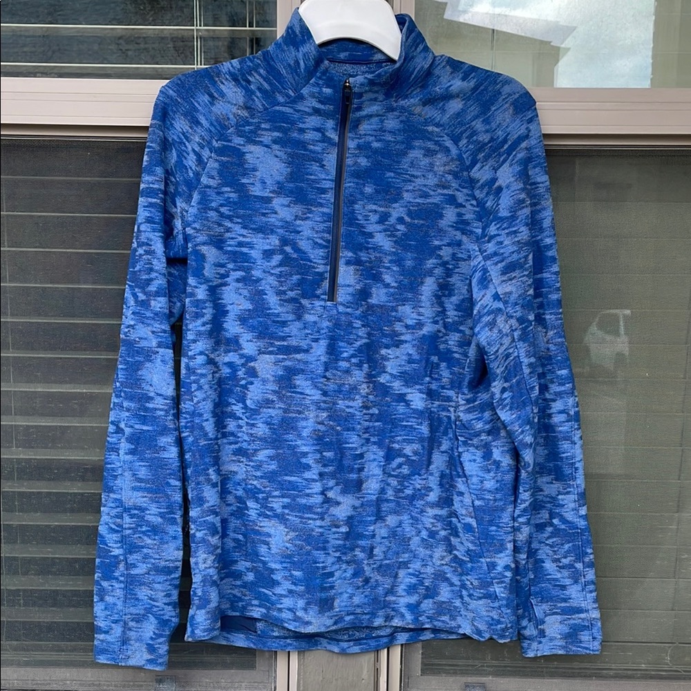 Lululemon Surge Warm 1/2 Zip MEDIUM Blue Pullover Sweatshirt Run